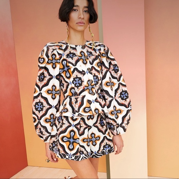 ULLA JOHNSON Tarig Printed Shorts - Picture 2 of 11